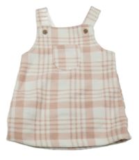 Ružovo-biele kockované fleecové šaty George