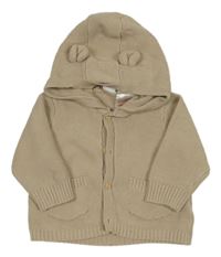 Béžový prepínaci sveter s kapucňou H&M