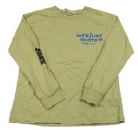 Khaki triko s nápisem Zara