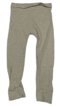 Béžové melírované rebrované spodné nohavice George