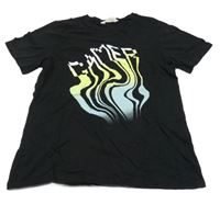 Černé tričko s potiskem H&M