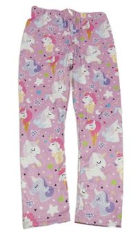 Ružové športové legíny s jednorožcami