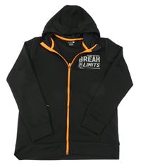 Černá sportovní funkční propínací mikina s kapucí Ergeenomixx