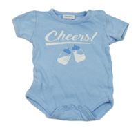 Svetlomodré body s lahvičkami a nápisom Fagottino