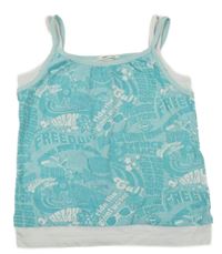 Mintovo-biely vzorovaný top H&M