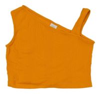Oranžový asymetrický crop top Zara