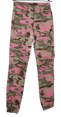 Béžovo-růžové army cargo cuff rifle Select