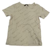 Béžové tričko s nápismi George