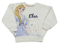 Biela oversize mikina s Elsou Disney