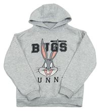 Sivá mikina s Bugs Bunnym a kapucňou