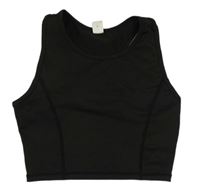 Čierny športový crop top Shein