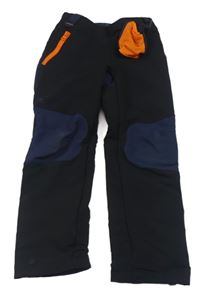 Černo-tmavomodré softshellové kalhoty Quechua