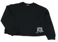 Čierna crop mikina s potlačou River Island