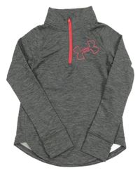 Šedé melíované funkční triko se stojáčkem Under Armour