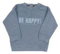 Modrošedá mikina s nápisom George