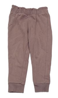 Pudrově fialové paper bag tepláky Impidimpi