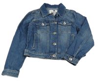 Modrá rifová crop bunda F&F