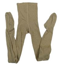 Béžovo-zlaté melírované pančuchy H&M