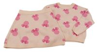 2set - Světlerůžový pletený svetr s Minnie + sukně Disney