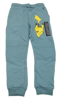 Zelenošedé tepláky s Pikachu