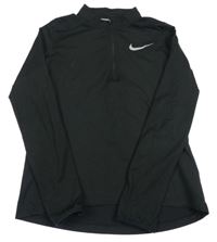 Černá sportovní funkční mikina s logem Nike 