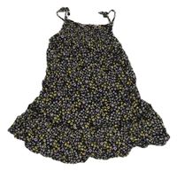 Čierno-ružové kvetované šaty Principles