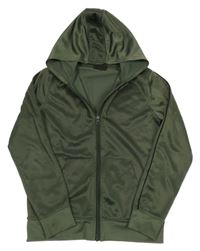 Tmavozelená športová prepínaci mikina s kapucňou