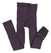 Tmavofialové thermo pančuskové legíny Lily & Dan