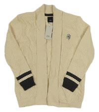 Nové - Béžový vzorovaný svetrový cardigan s proužky River Island 