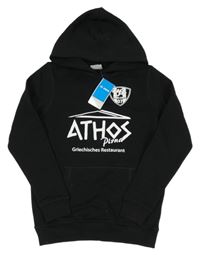 Nové -Čierna mikina s potlačou a kapucňou Jako