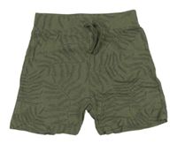 Khaki bavlnené kraťasy s listami Primark
