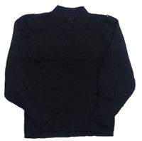 Čierny rebrovaný sveter so stojačikom F&F