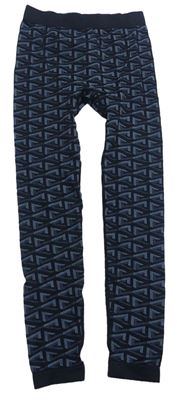 Čierno-sivé vzorované spodné funkčné nohavice Crivit