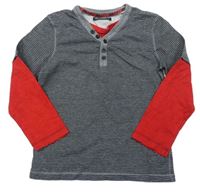 Pruhovano-červené tričko M&S