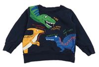 Tmavomodrá mikina s dinosaurami C&A