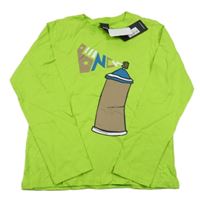 Nové - Limetkové triko s potiskem Bench 