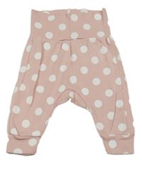 Světlerůžové puntíkované tepláky H&M