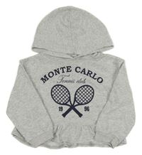 Sivá melírovaná mikina s raketami a kapucňou H&M