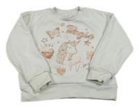 Biela mikina s jednorožcom