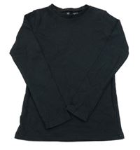 Čierne rebrované tričko F&F