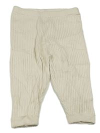 Béžové rebrované nohavice Nutmeg