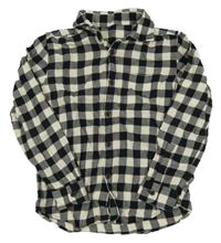 Černo-smetanová kostkovaná košile Uniglo