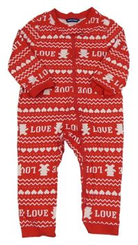 Červeno-bílý vzorovaný overal Original Marines