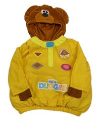 Kostým - Žluto-hnědá plyšová mikina s kapucí - Hej, Hafí! George