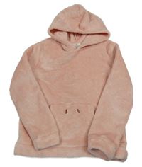 Světlerůžová plyšová mkina s kapucňou H&M
