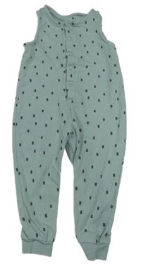 Světlemodrý vzorovaný teplákový overal George 