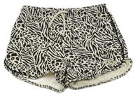 Béžovo-černé vzorované kraťasy WE