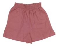 Ružové ľanové sukňové kraťasy Yigga