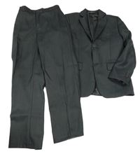 2set - Tmavošedé společenské sako + kalhoty Samli