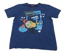 Tmavomodré tričko s potlačou